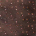 Ungaro brown silk tie with small pink detail design