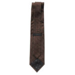 Ungaro brown silk tie with small pink detail design