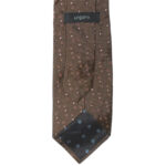 Ungaro brown silk tie with small pink design