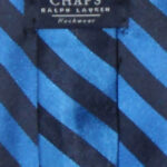 Chaps Ralph Lauren blue and black diagonal stripe silk tie