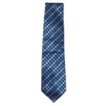 Richel blue cjeckl textured silk tie